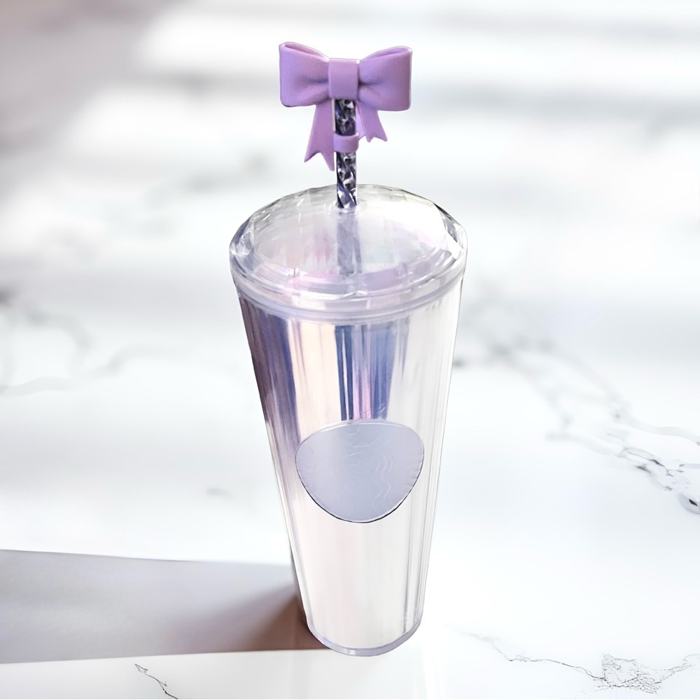 Starbucks Iridescent Tumbler with Lavender Bow - Picture 7 of 16